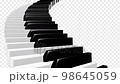 Piano Stairs Curve Loop Real Pattern C 98645059