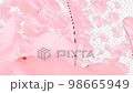 Petal wipes flying from the back to the front pink transparent 98665949
