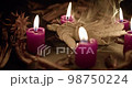 A voodoo ritual with a scary doll. Close-up shot. 98750224