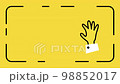 4k video of cartoon hand with fingers on yellow background. 98852017