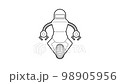 Robot guard icon animation best outline object on white background 98905956