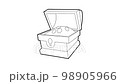 Chest of gold icon animation best outline object on white background 98905966