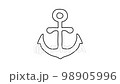 Anchor icon animation best outline object on white background 98905996