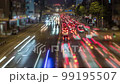 Car traffic elevated view at night timelapse. High quality 4k foCar traffic elevated view at night timelapse with tilt-shif effect, Chengdu, Sichuan province, Chinaotage 99195507