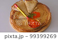 Pancakes with red caviar, cooked for Maslenitsa 99399269