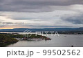 Oslo evening landscape skyline cloudscape time-lapse inlet, Wealth resort island 99502562
