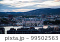 Oslo, Norway landmark from day to night skyline time-lapse sunset cloudscape 99502563