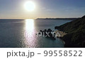 沖繩的天空和大海被早晨的陽光照亮航拍視頻@宮古島 99558522