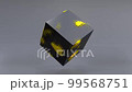 Abstract 3D animation of a black cube rotating and slow move up and down in zero gravity. Seamless looping. 4K UHD. 3d rendering. 99568751