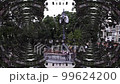 Kaleidoscope of the city park with vibrating waves and balls 99624200