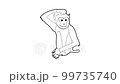 Brooding monkey icon animation best outline object on white background 99735740