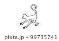 Playful monkey icon animation best outline object on white background 99735741