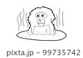 Monkey bathe icon animation best outline object on white background 99735742