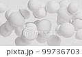 抽象背景視頻抽象白色簡單球慢動作 3D 99736703