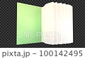 めくれる本　緑　白紙 100142495