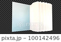 めくれる本　水色　白紙 100142496