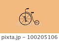 Looping animation of a bicycle with a large front wheel 100205106