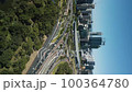 Aerial vertical video of Perth city and highway traffic in Australia 100364780