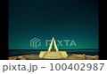 日本最北端の石碑と真円を描く星の軌跡　星空のタイムラプス 100402987