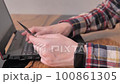 payment for online purchases by card. white girl shopping online with credit card 100861305