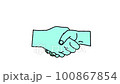 Hands that shake hands and leave (with colors) 100867854
