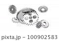 Industrial video background with gears. 3d animation. 100902583
