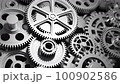 Industrial video background with gears. 3d animation. 100902586