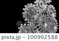 Industrial video background with gears. 3d animation. 100902588