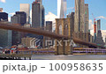 Brooklyn bridge and Manhattan at sunny day 100958635