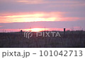 Time lapse of sunset with evening glow in the countryside 101042713