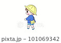 幼稚園に通う男の子　ループアニメーションの動画素材 [101069342]
