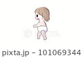 よちよち歩きの幼児　おむつ　ループアニメーション 101069344