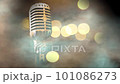 Microphone and stage lights.Concert and music concept. 101086273
