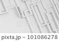 Abstract white and blank background of geometric wall or bricks. 101086278
