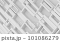 Abstract white and blank background of geometric wall or bricks. 101086279