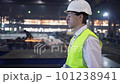 Engineer In Helmets With Tablet Device 101238941