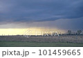 Time lapse of dramatic rain clouds in countryside over a field in autumn, winter or early spring 101459665