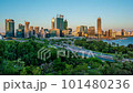 Timelapse video of Perth city and highway traffic in Australia from day to night 101480236