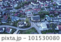 Colorful aerial video of small German village houses. 101530080