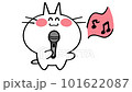 Beautiful voice cat doing karaoke illustration video material 101622087