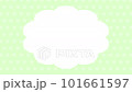 Cloud frame and dot pattern loop animation green 101661597