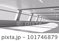 Futuristic hallway. 3D Render. Abstract Tunnel White Background. 101746879