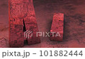 ネオンに照らされたAIが赤く錆びて衰退するイメージ 101882444