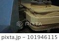 Automated production line at a furniture factory. Furniture board production process. 101946115