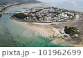 沖繩縣南城市奧羽島從西向東鳥瞰圖 101962699