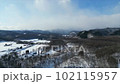 日本の北海道の帯広の雪景色をドローン空撮 102115957