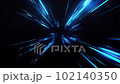 Blue glow light rays with time warp on zoom in effect background.  102140350