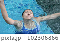 Blurred video, woman drowning due to leg cramps 102306866