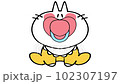 Baby cat with a pacifier illustration video material 102307197