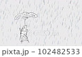 鳥獣戯画　傘とカエルと雨 102482533